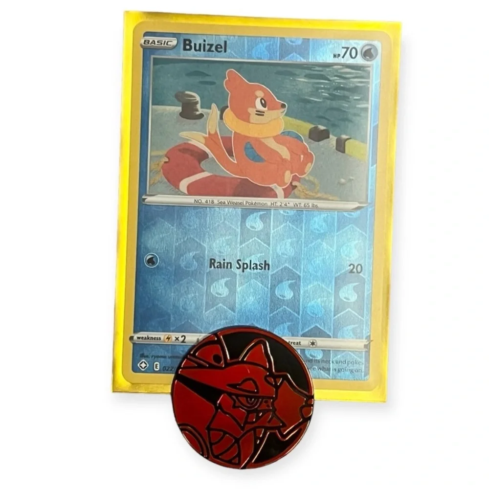 Pokémon Tin Ball & Card Bundle Buizel Holo